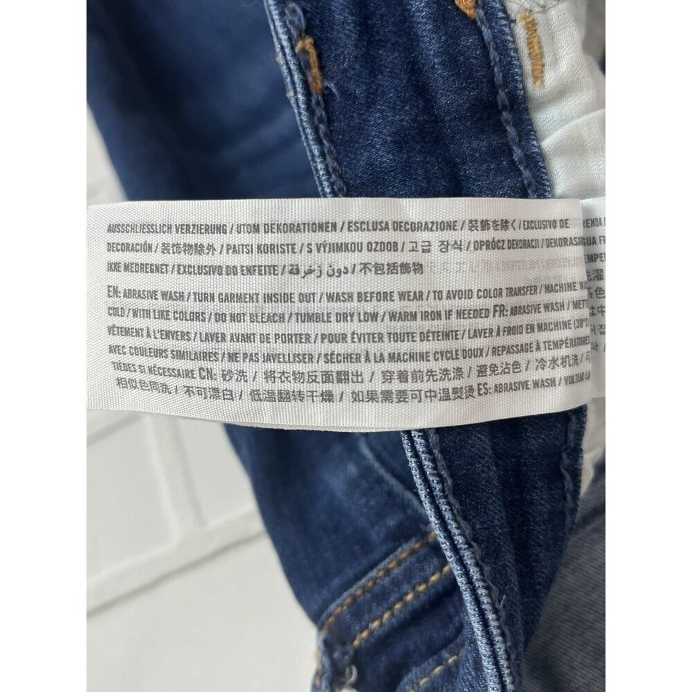 Hollister Jeans Women's 7S W28 L28 Blue High Rise Super skinny Deconstructed - Picture 12 of 12